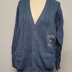 Iceberg vintage cardigan, Marine Mouse. Made in Italy.  Size XL